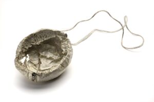 Organic Metal 018, electro formed bread, sterling silver, 2010
